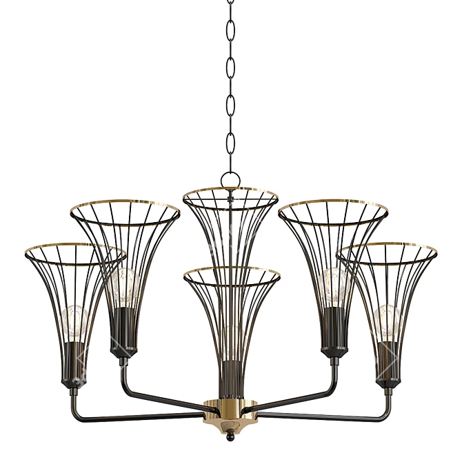 Elegant Lumien Pendant Chandelier 3D model image 1