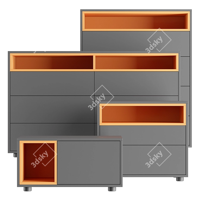 Customizable TREKU Ober Dresser 3D model image 2