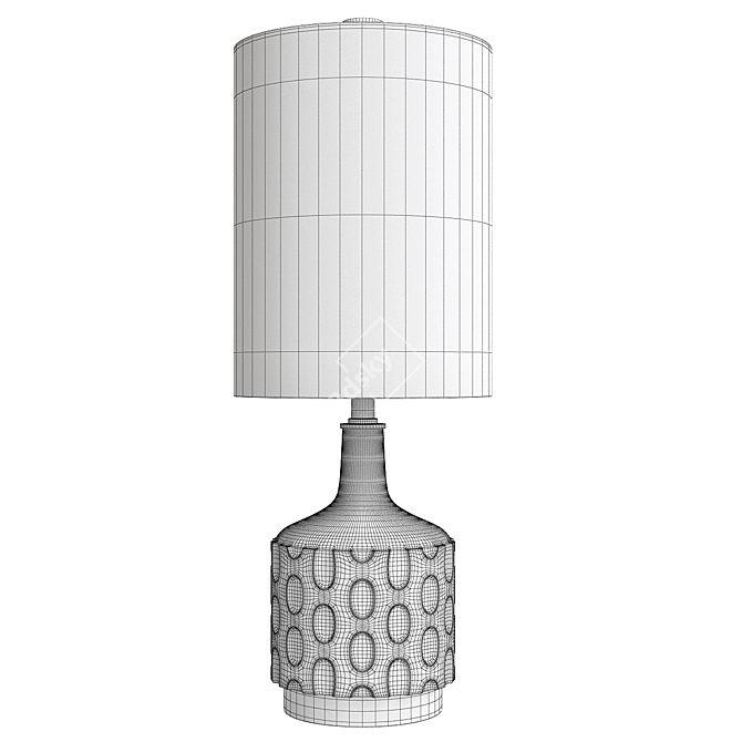 Modern Grey Table Lamp - Uttermost Darrin 3D model image 2