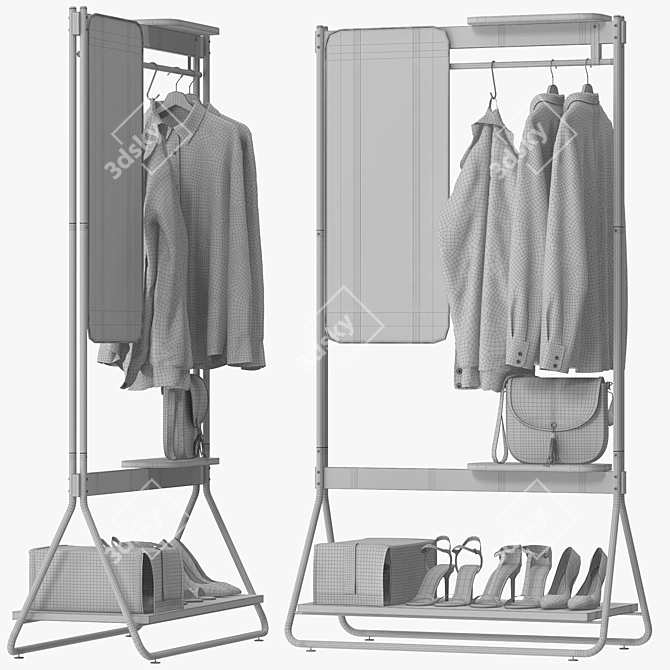 Sleek Coat Stand 3D model image 5