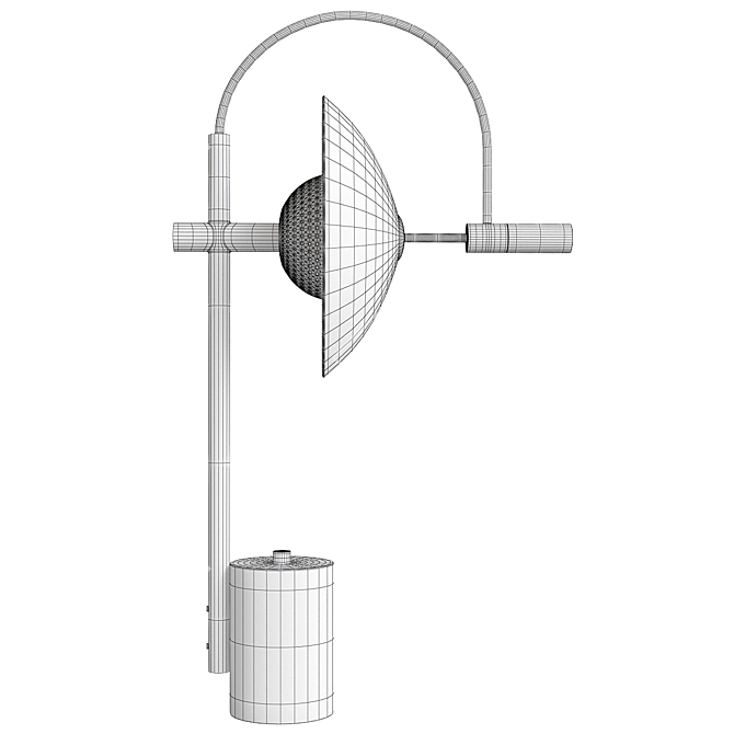 Scion Modern Metal Table Lamp 3D model image 2