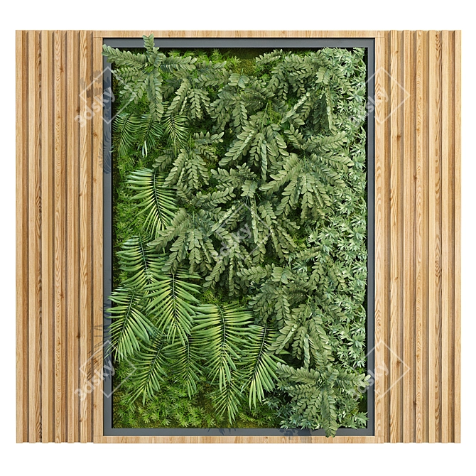 GreenWall Set 261: Vertical Plant Décor 3D model image 5