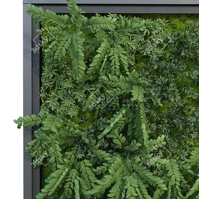 Green Oasis Vertical Plant Wall 3D model image 3