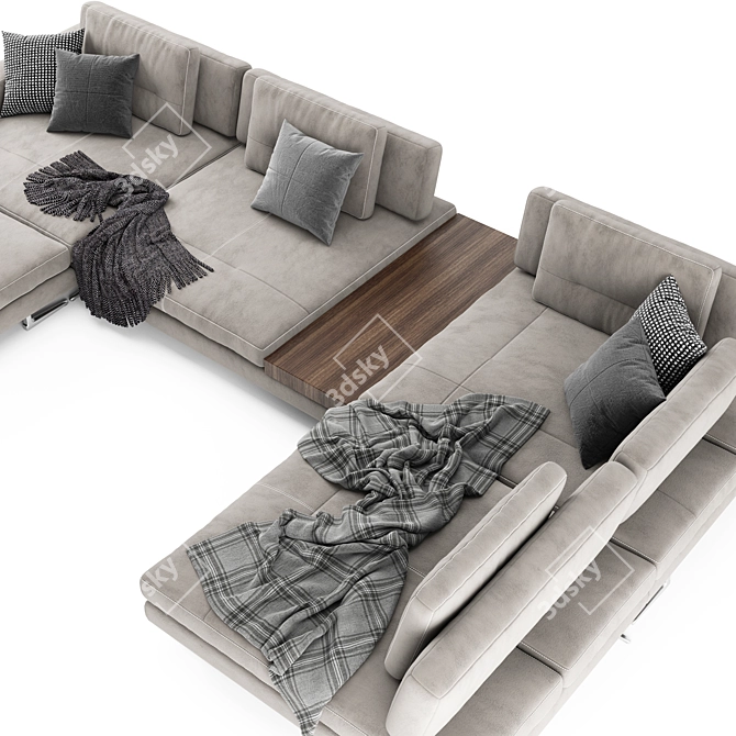 Blanche Ermes Composition D: Modern Modular Sofa 3D model image 3