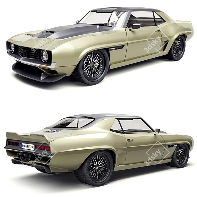 Vintage Chevy Camaro Valkyrja: Ringbrothers' Classic Beauty 3D model image 2