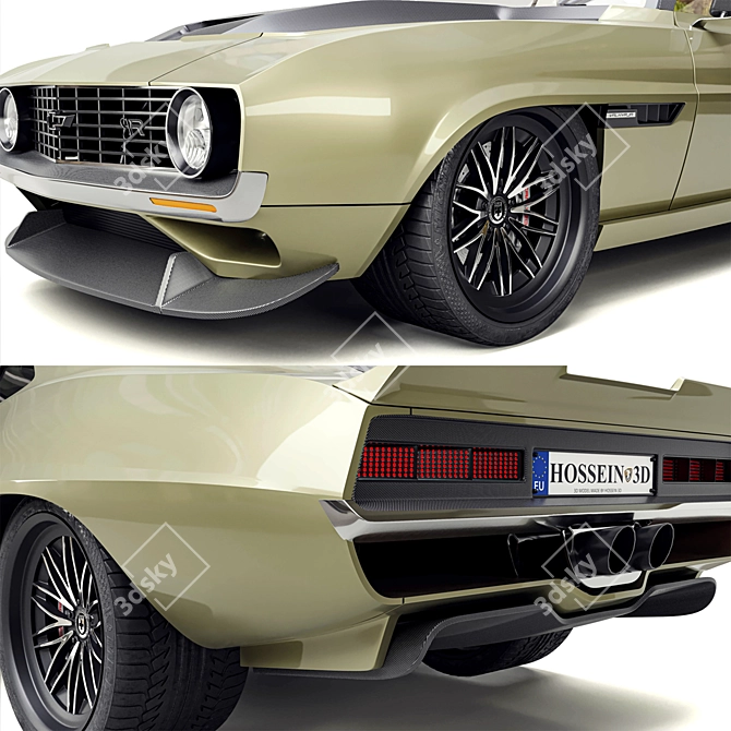 Vintage Chevy Camaro Valkyrja: Ringbrothers' Classic Beauty 3D model image 5