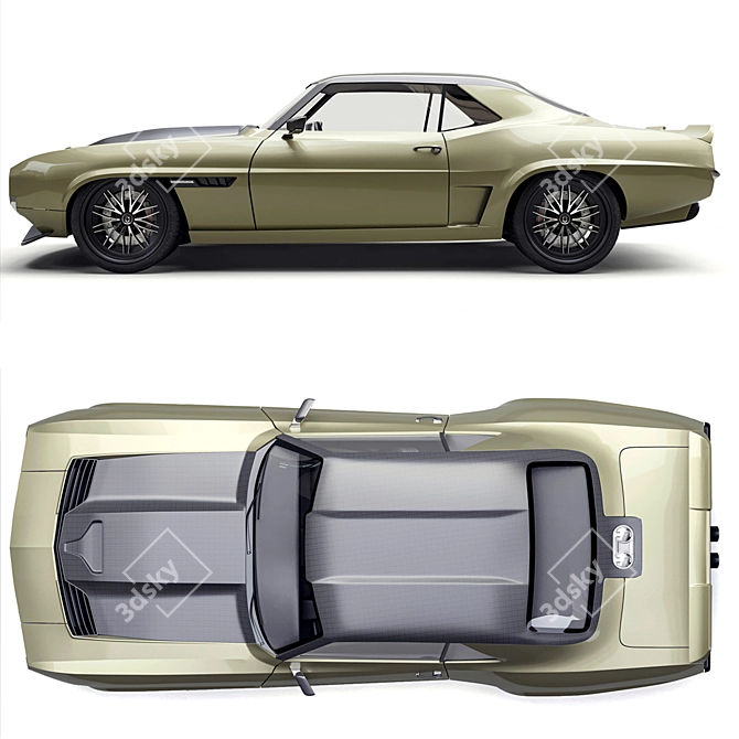 Vintage Chevy Camaro Valkyrja: Ringbrothers' Classic Beauty 3D model image 10