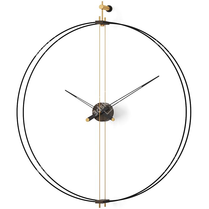 Elegant Barcelona Wall Clock 3D model image 2