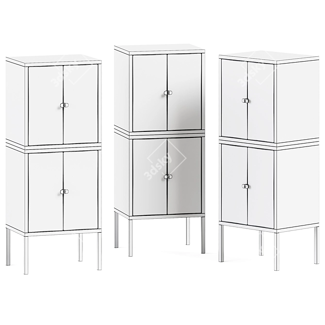 Compact Storage Solution: Ikea Hallan Cabinet 3D model image 2