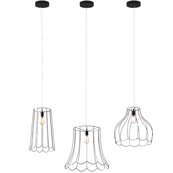 Elegant Lucilla Pendant Lamp by Karman 3D model image 2