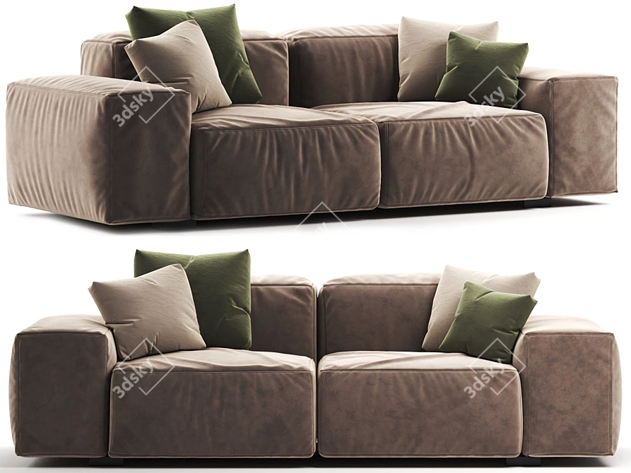 Esprit Noir Modern Sofa by Giopagani 3D model image 1