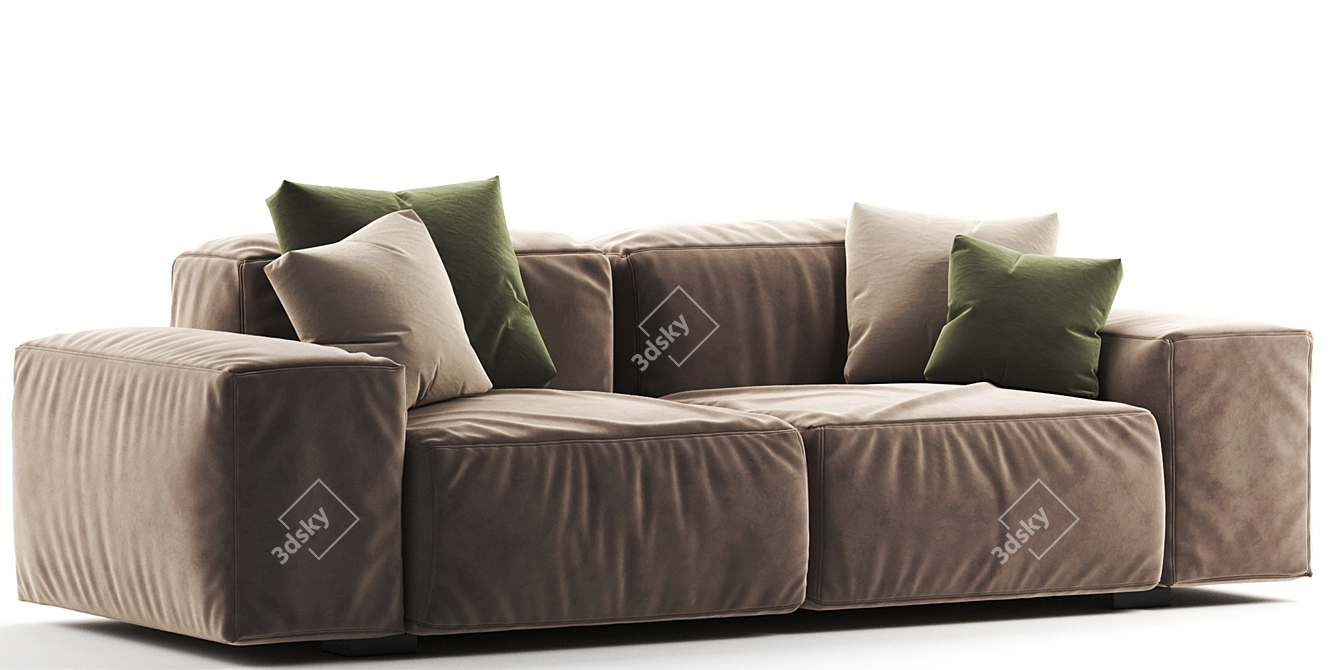 Esprit Noir Modern Sofa by Giopagani 3D model image 3
