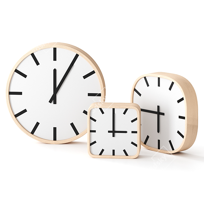 Mod Table Clock by Tacchini 3D model image 3