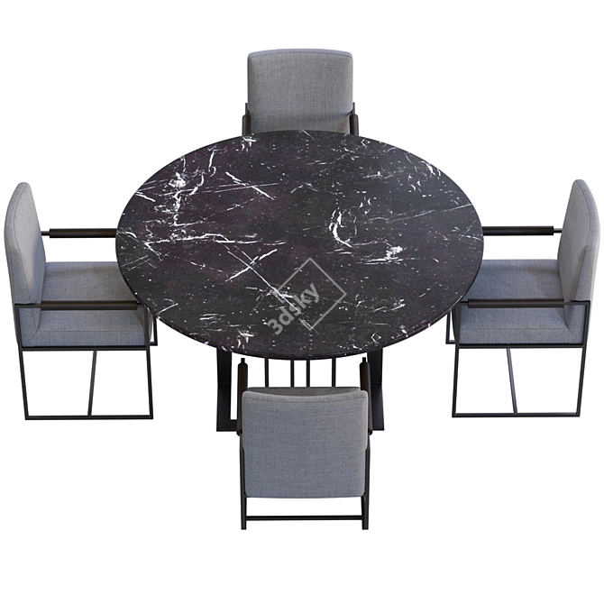 Sleek Charlie Table by Meridian 3D model image 4