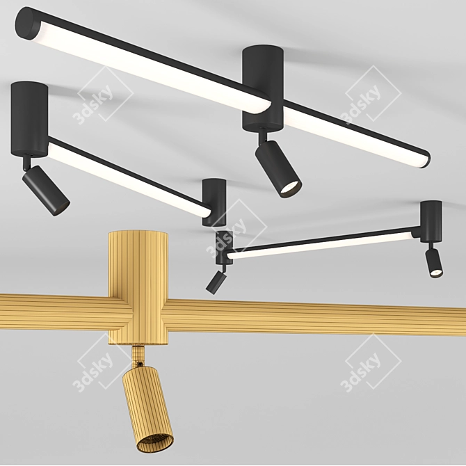 Stylish FORCE Collection Lamps 3D model image 2