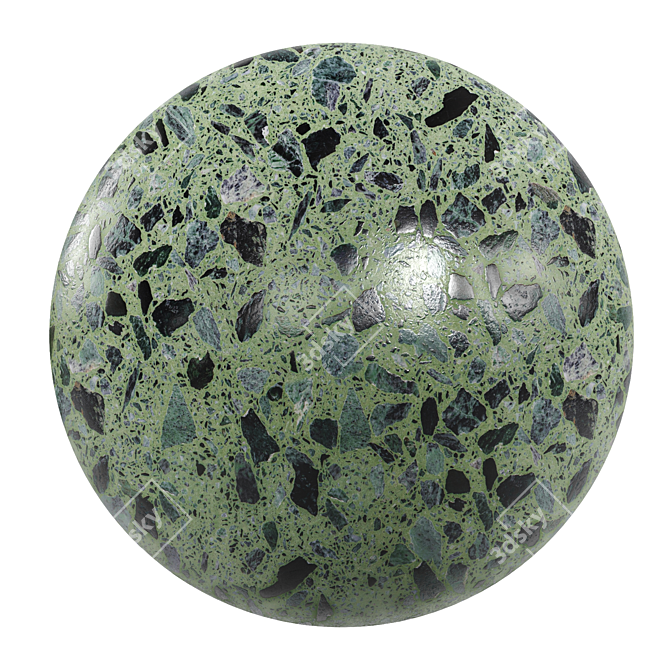 Venetian Terrazzo: HD Seamless PBR Material 3D model image 1