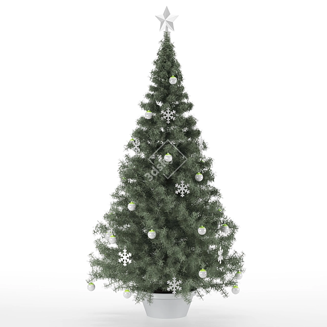 Christmas 3D Tree Decoration: VRay-Optimized, High-Quality 3D model image 4