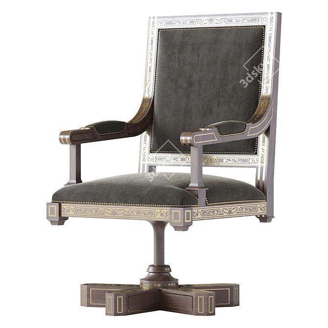Arabic-Inspired Chair: 2013 Design 3D model image 2