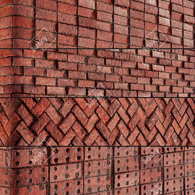 PBR Brick Materials Vol. 4 3D model image 2