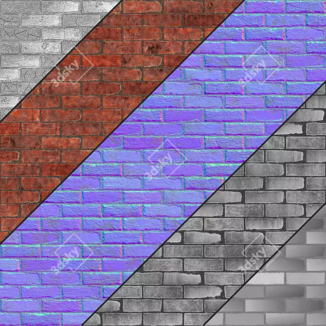 PBR Brick Materials Vol. 4 3D model image 8