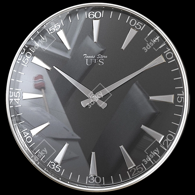 Sleek Tomas Stern 9011 Wall Clock 3D model image 2