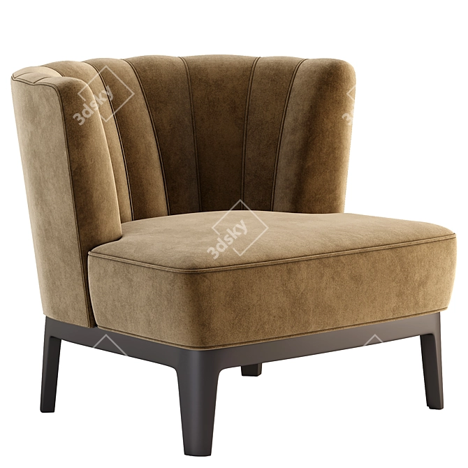 Grilli Kipling Armchair: Contemporary Comfort in a Stylish Package 3D model image 2