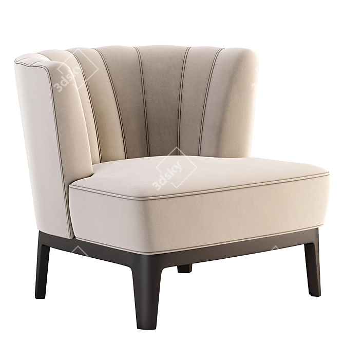 Grilli Kipling Armchair: Contemporary Comfort in a Stylish Package 3D model image 3