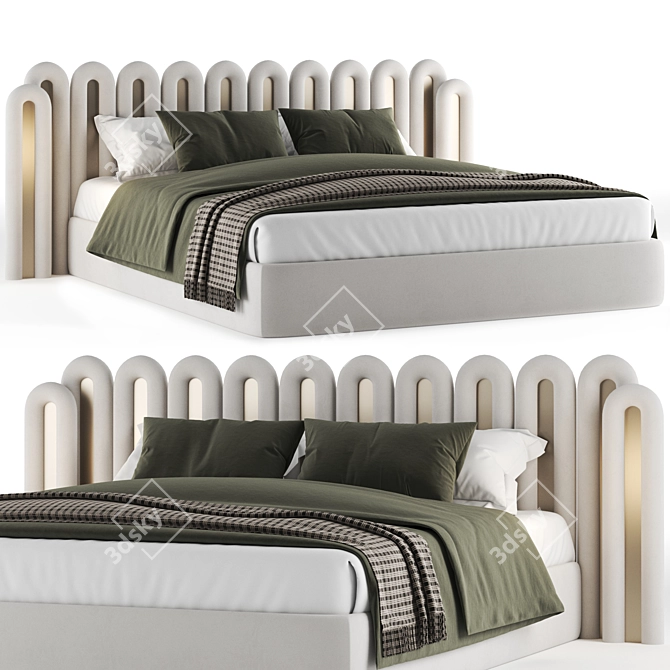 Contemporary Hommes DEMIZ Bed 3D model image 1