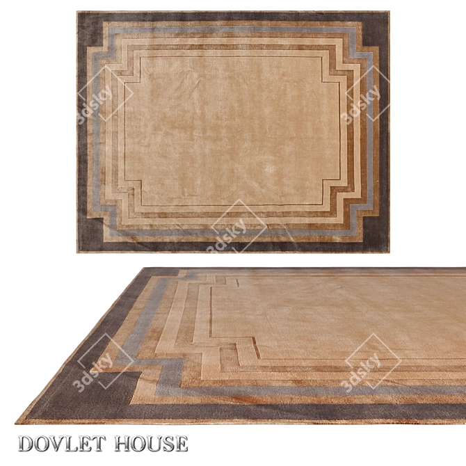 Luxury Nepal Wool & Silk Carpet (Art 16352) 3D model image 1