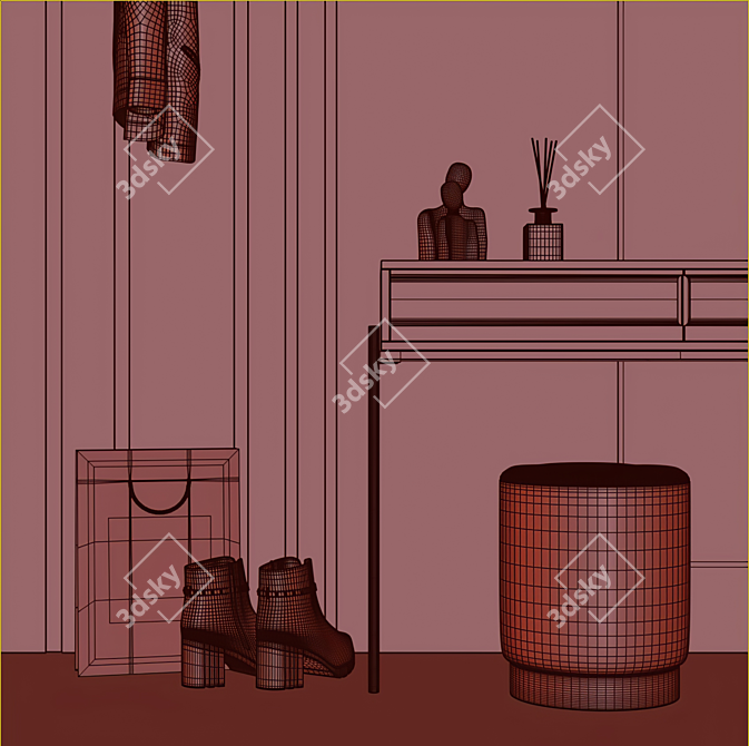 Elegant Entryway Ensemble 3D model image 6