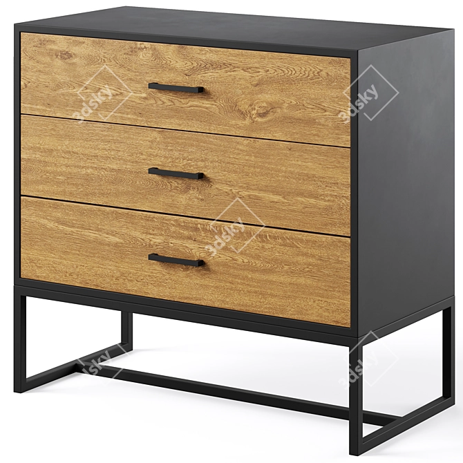 Modern Pombal Chest of Drawers 3D model image 1