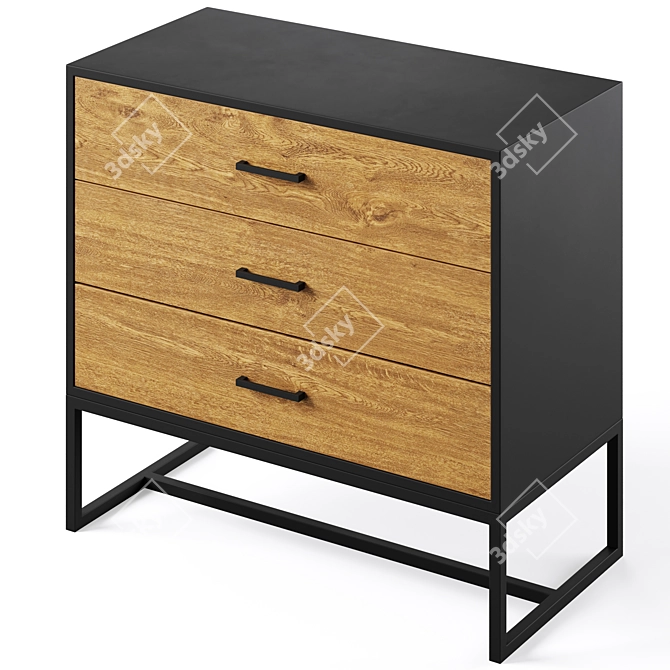 Modern Pombal Chest of Drawers 3D model image 3