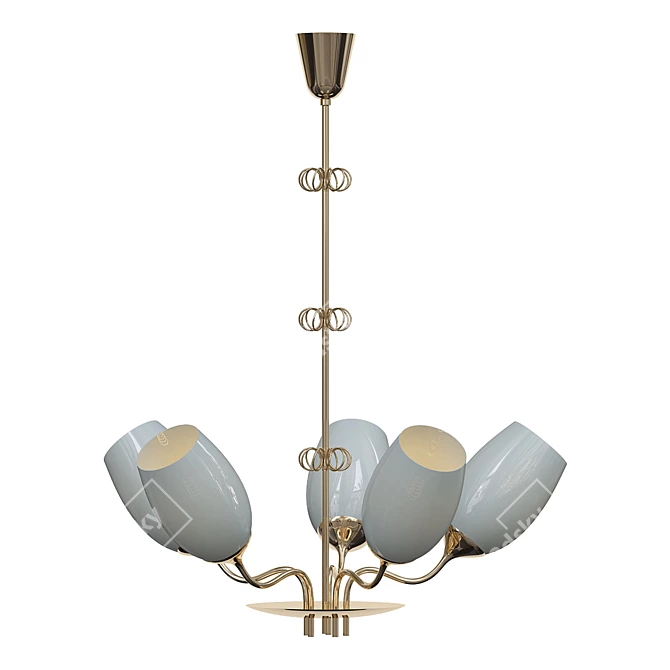 Elegant Paavo Tynell Ceiling Lamp 3D model image 1