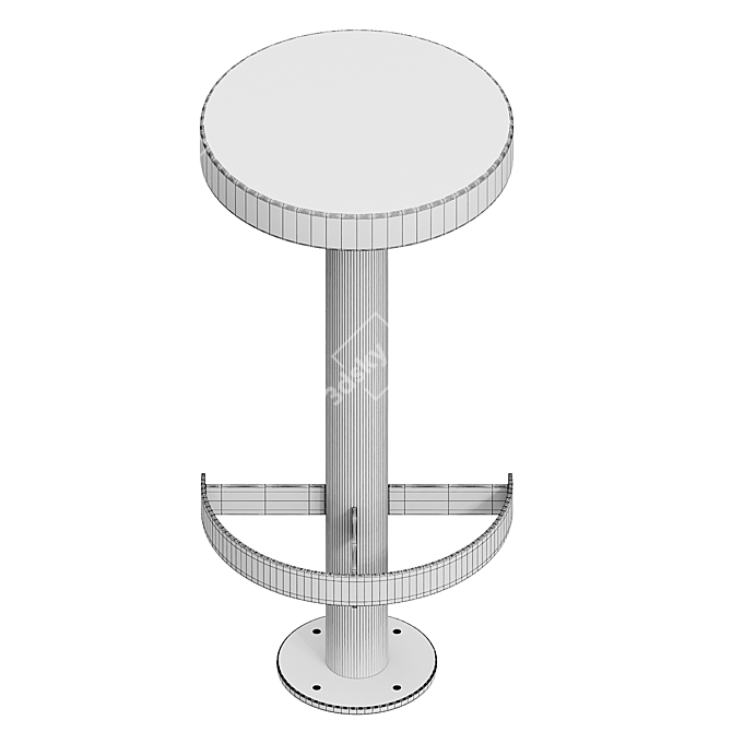 Sleek Sally Barstool: Modern & Comfy 3D model image 4