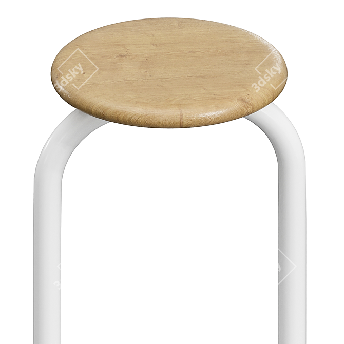 Sturdy and Stylish Barstool 3D model image 2