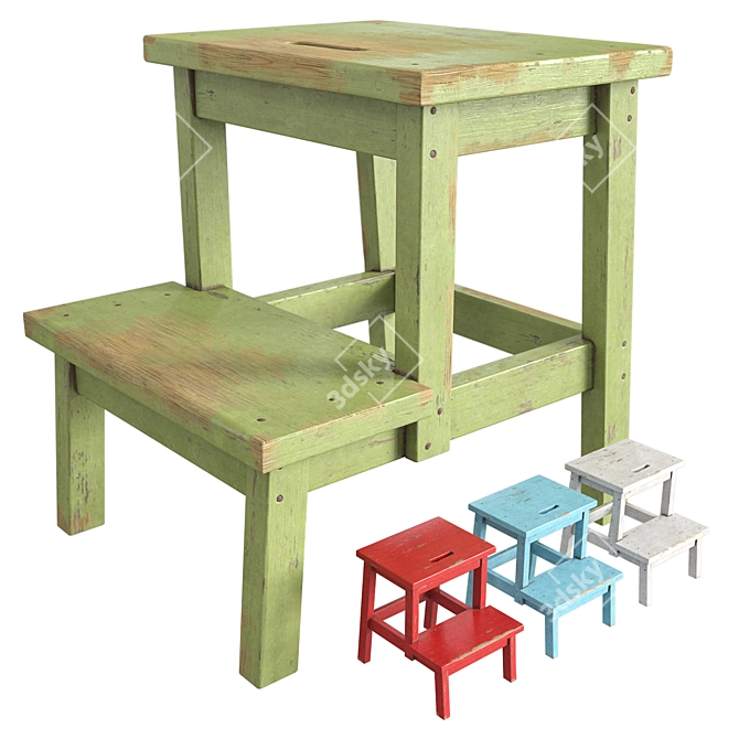 Multifunctional Step Stool 3D model image 1