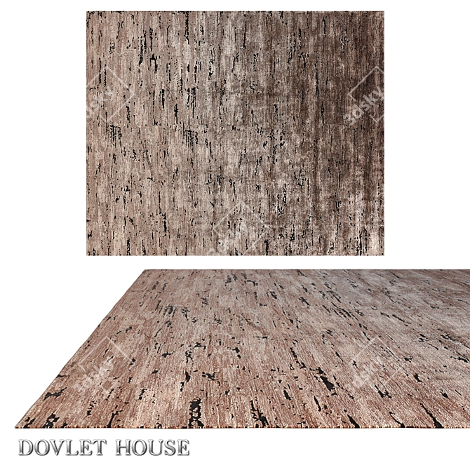 Title: Dovlet House Wool-Silk Carpet (Art 16374) 3D model image 1