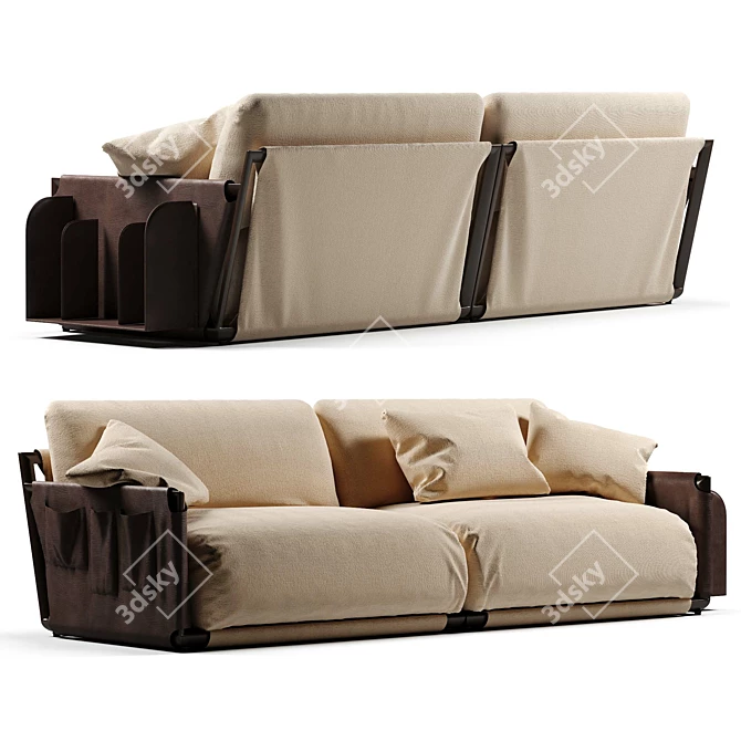 Modern Italian Design: Giorgetti Adam Sofa 3D model image 2