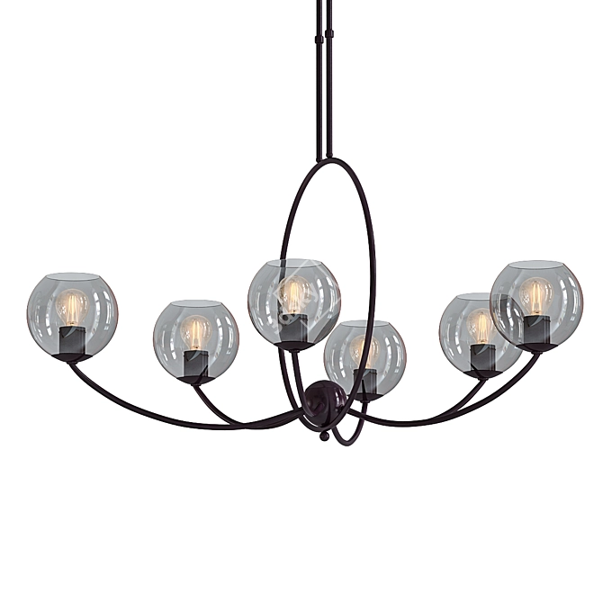 Forte Lighting 6-Light Chandelier 3D model image 1