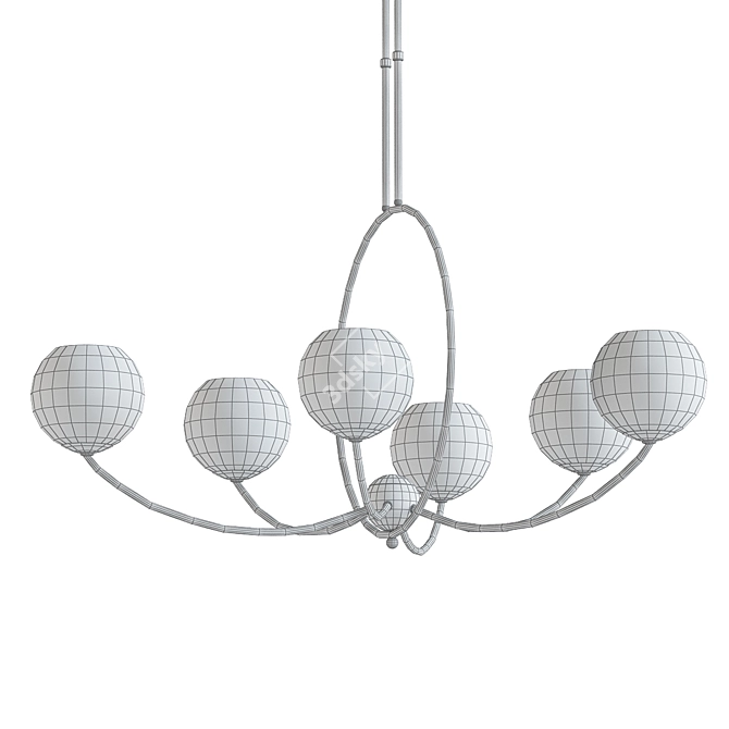 Forte Lighting 6-Light Chandelier 3D model image 2