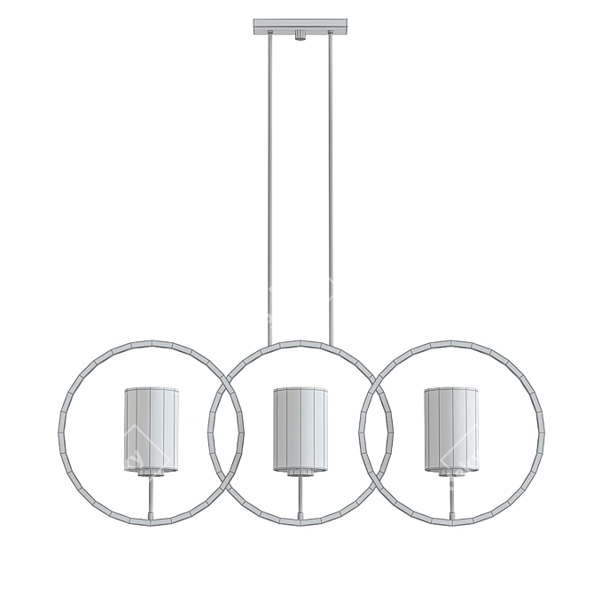 Modern Linear Chandelier 3D model image 2