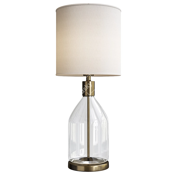 Gold Glass Yolanda Table Lamp 3D model image 1