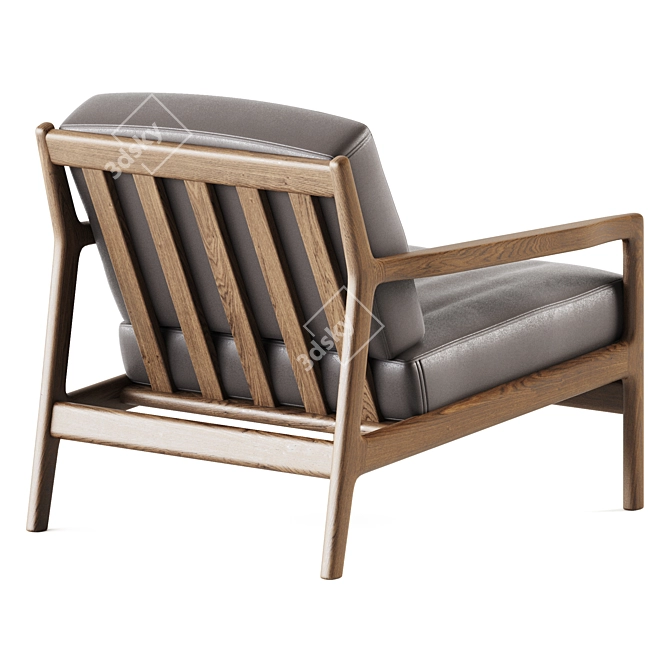 Ethnicraft Rosewood Lounge Armchair: Elegant Outdoor Seating 3D model image 2