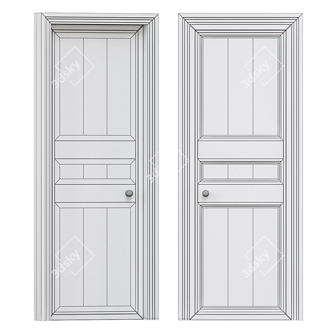 2017 Door Model | V-ray Render 3D model image 2