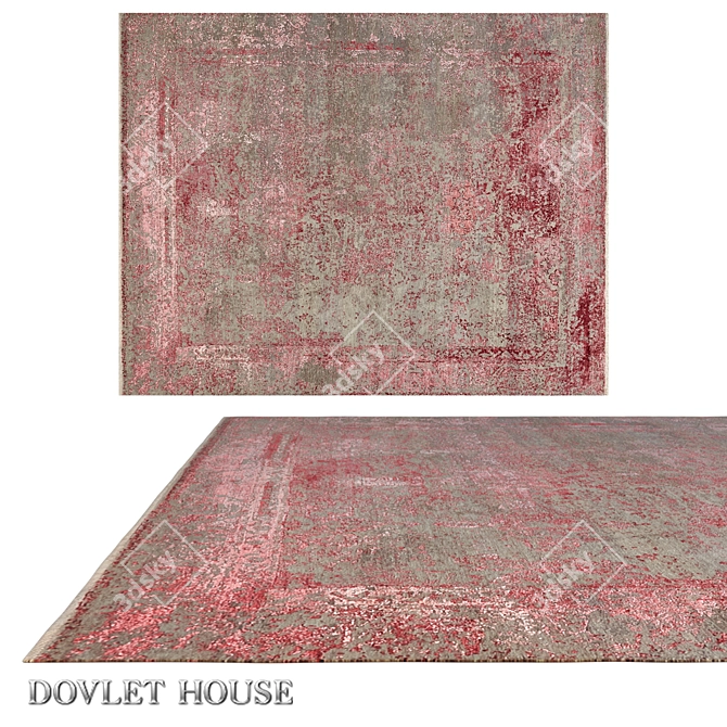 Title: DOVLET HOUSE Silk Art Carpet 3D model image 1