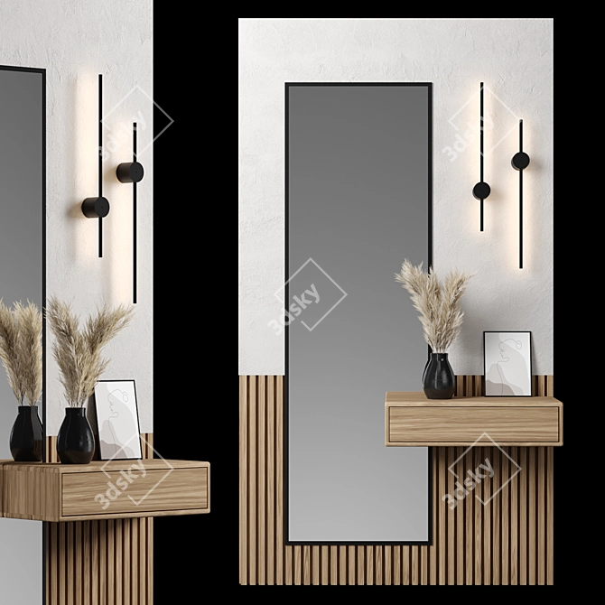 Modern Modular Hallway Furniture 3D model image 2