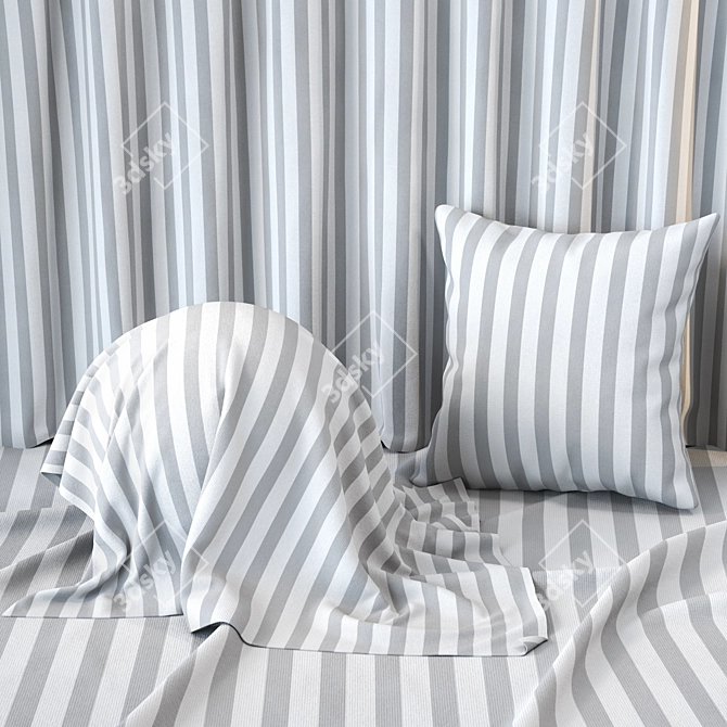 5 Stripe Fabric Texture - Seamless 3D model image 3