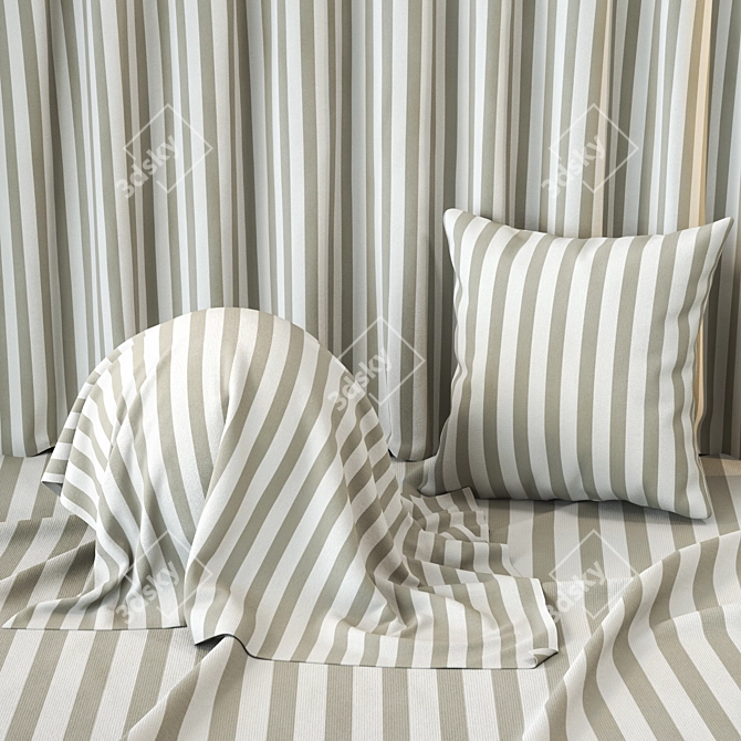 5 Stripe Fabric Texture - Seamless 3D model image 5