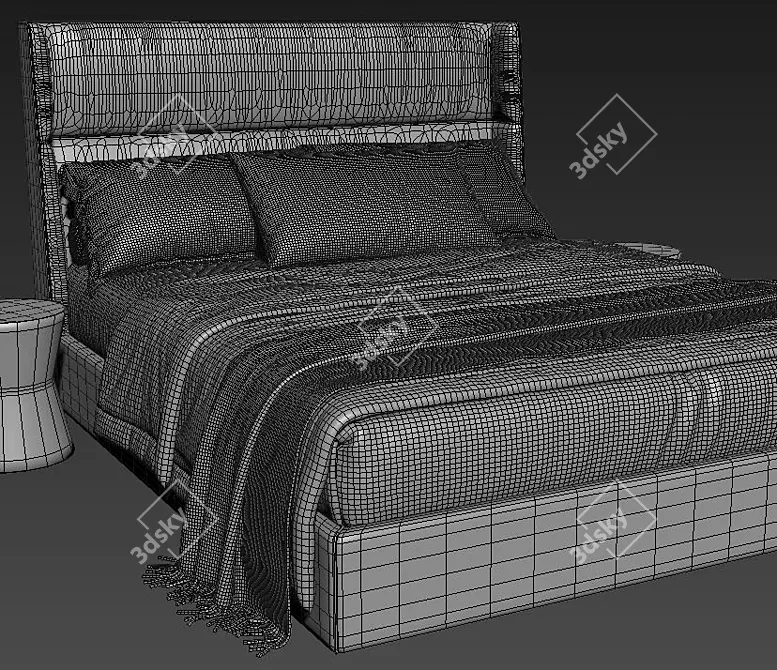 Chloe Poliform Bed: Modern and Stylish Furniture Solution 3D model image 4