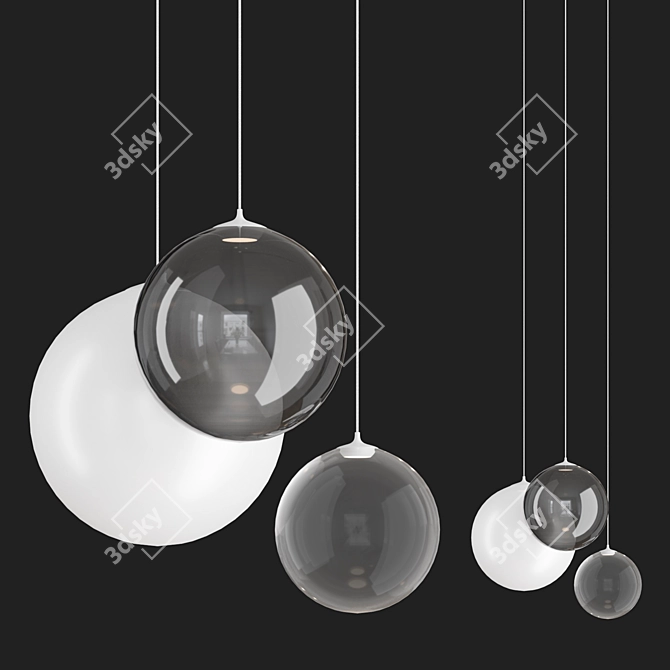 Floating Spheres | Random Solo Hanging Lamp 3D model image 2